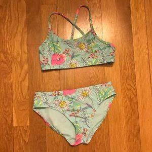 GAP kids floral bikini set